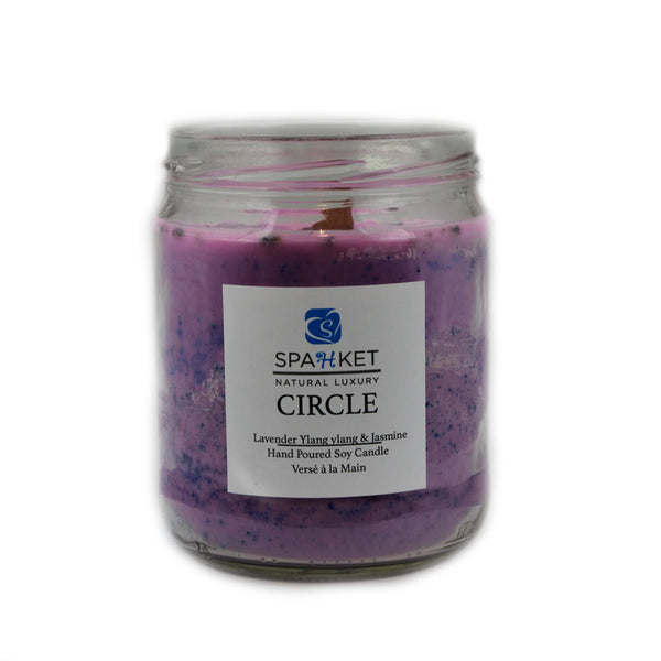 CIRCLE SOY CANDLE - Lavender, ylang ylang and jasmine