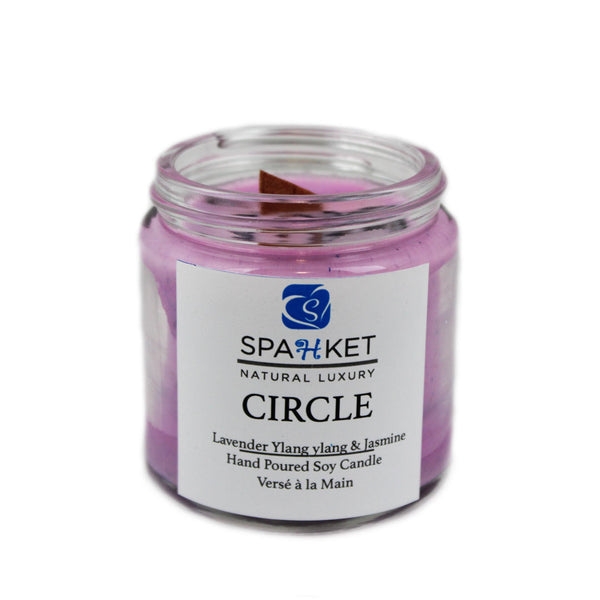 CIRCLE SOY CANDLE - Lavender, ylang ylang and jasmine