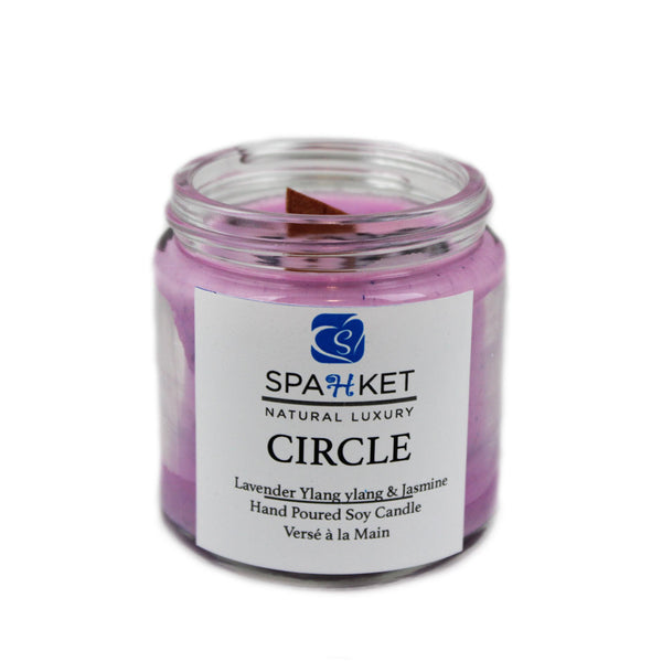 CIRCLE SOY CANDLE - Lavender, ylang ylang and jasmine